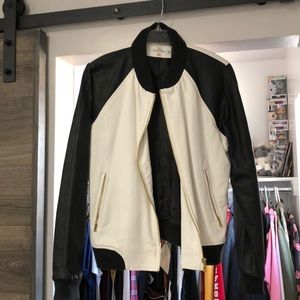Calvin Klein Vintage Black/White Leather Jacket